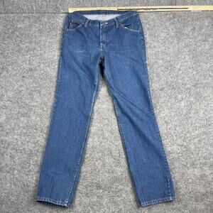 Red Kap Jeans Womens 14x34 Blue Workwear Straight Leg Denim Work Pants